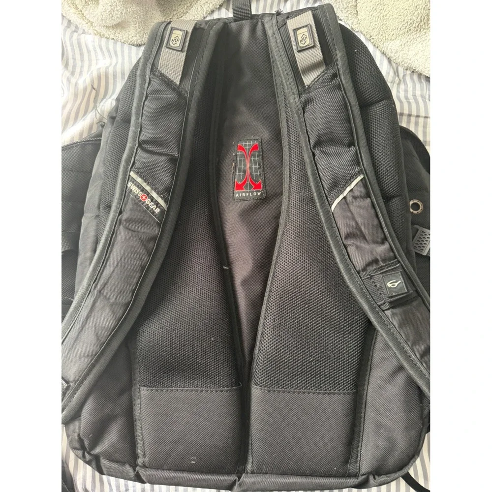 SwissGear Airflow Laptop Backpack Black Multi-Pocket Travel Bag AS IS